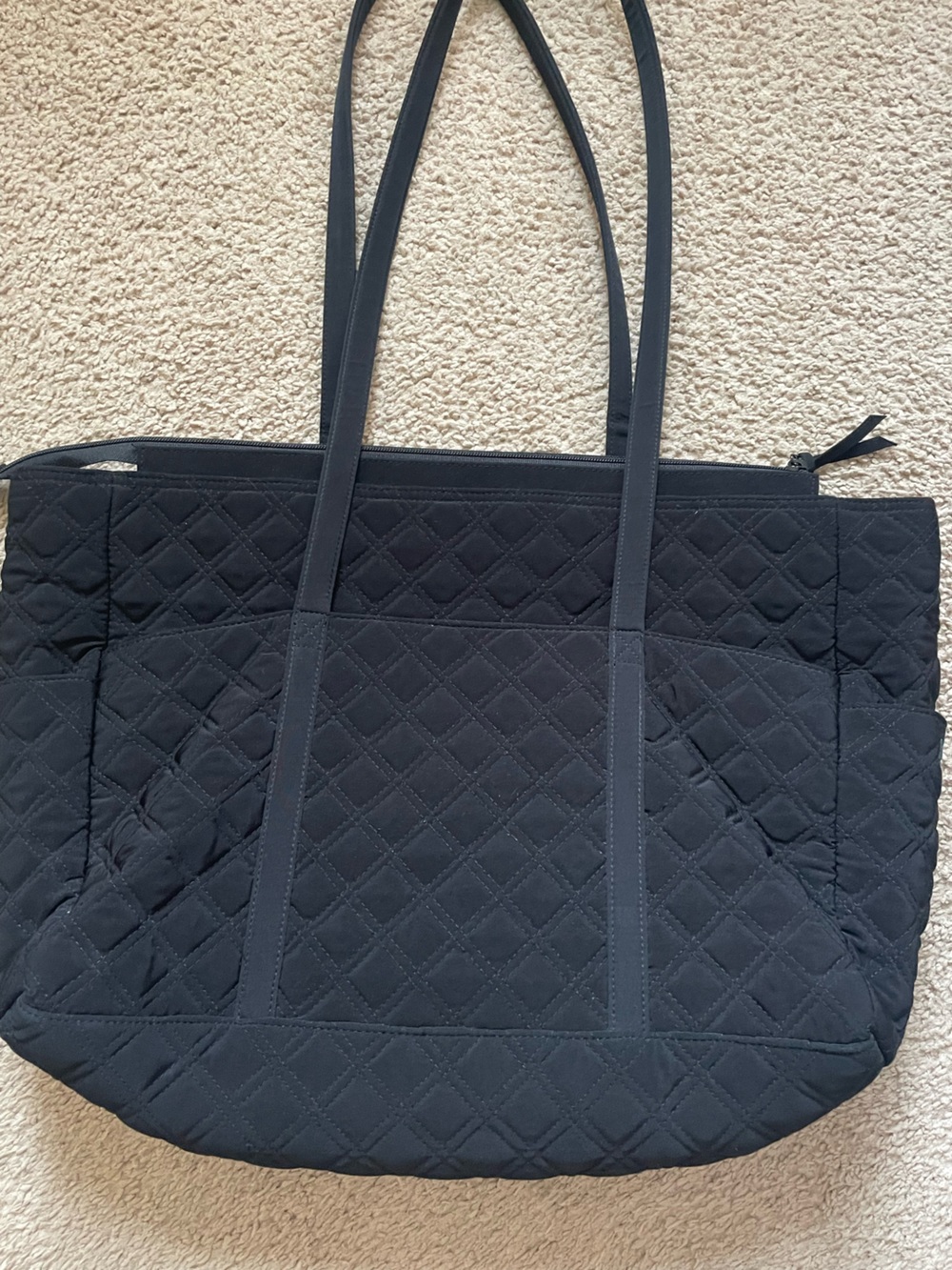 Quilted Black Tote Bag - Classic Everyday Carry